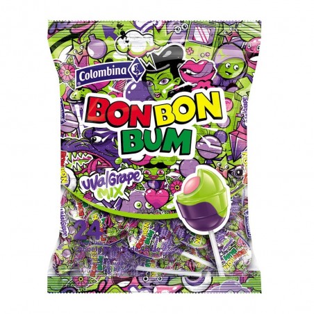 Colombina Bon Bon Bum Uva Mix Bolsita 24u