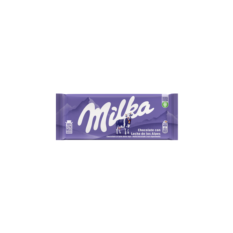 Milka Tableta De Chocolate Con Leche 100gr X 24u