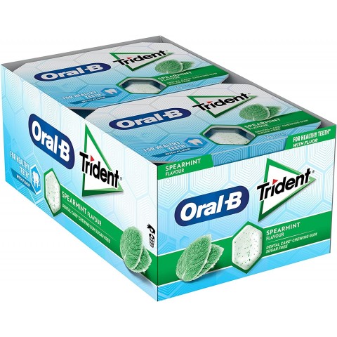 Buy Trident Oral-B Spearmint Chewing Gum 12u.