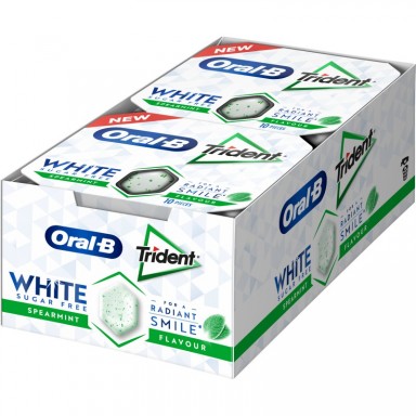 Buy Trident Oral-B WHITE Spearmint Chewing Gum 12u.