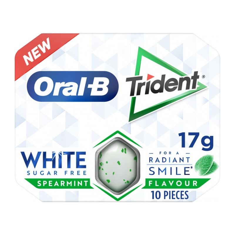 Buy Trident Oral-B WHITE Spearmint Chewing Gum 12u.