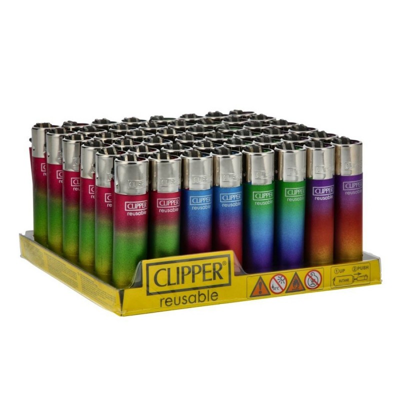 Clipper lighters model CP22RH METALLIC TRIPLE GRADIENT 48u.