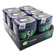 Five spearmint gum Cube 6u.