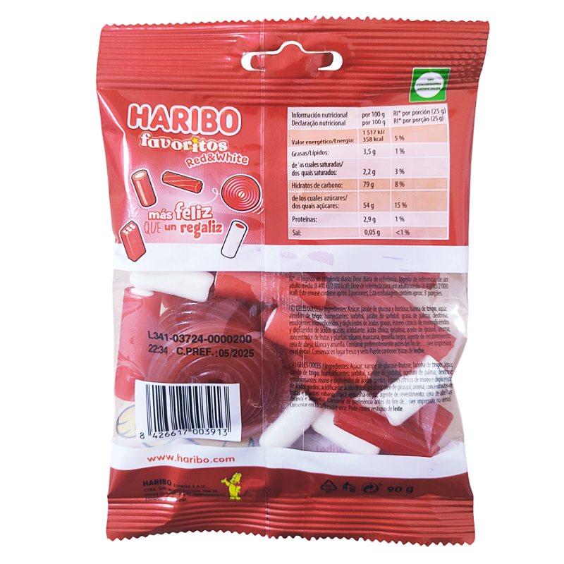 Haribo Favorites Red & White 90gr. x 18u.