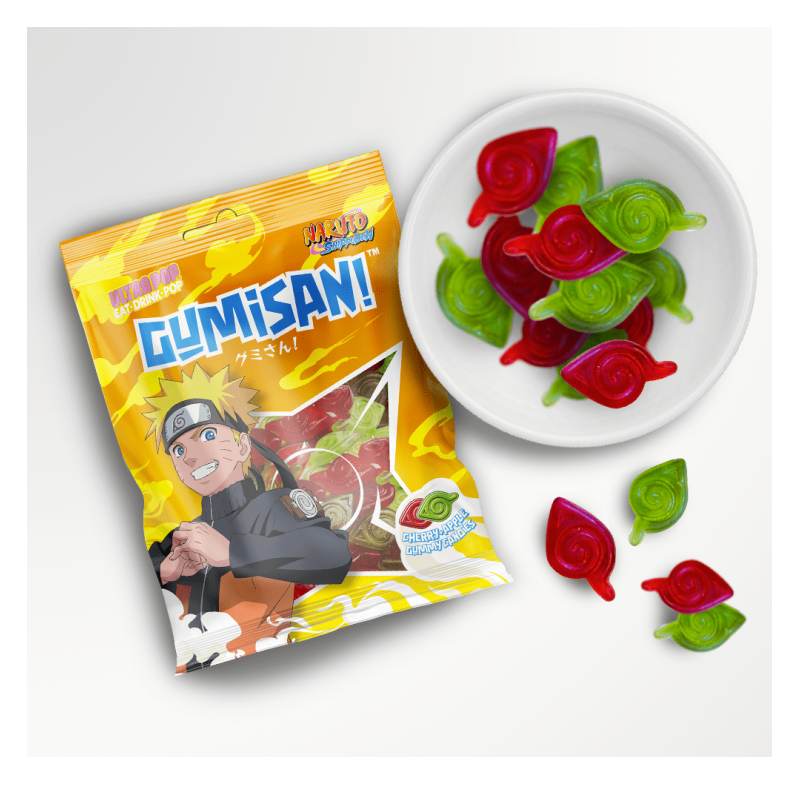 Gumisan! Naruto jelly beans cherry and apple flavour 180gr.