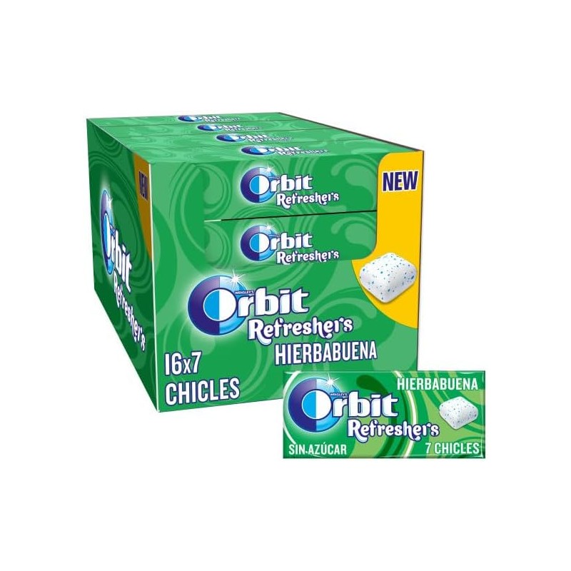 Chewing gum Orbit Refreshers HIERBABUENA 16u.