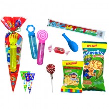 Large cone bag with candy +...