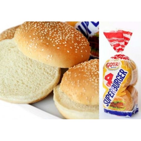 Pan de Hamburguesa grande caja de 6 bolsas con 4 bollos.