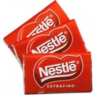 Tabletas de chocolate con leche de Nestlé de 20 grs. 36 unidades