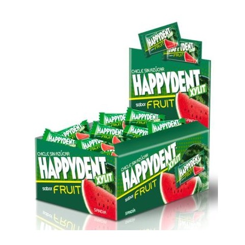 Happydent fruit bubble gum box watermelon flavor