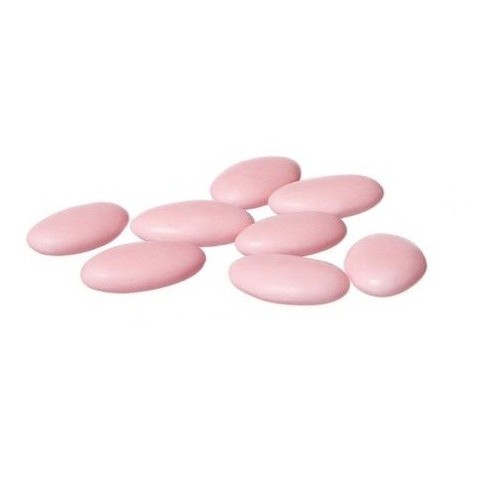 Peladillas color rosa pastel rellenas de chocolate bolsa 1Kg.