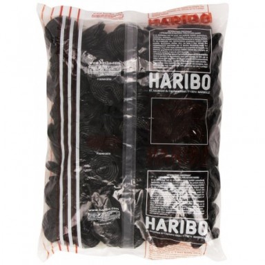 Haribo Licorice black discs 2Kg.