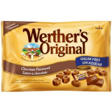 Caramelos Werther's chocolate Sin Azucar bolsa de 1Kg.