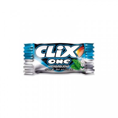 Chicles Clix sabor hierbabuena sin azucar 200 unidades.