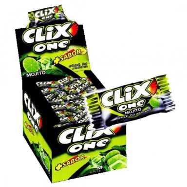 Chicles Clix sabor mojito sin azucar 200 unidades.