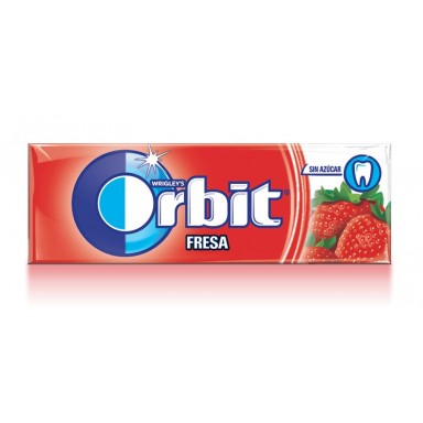 Chicles Orbit Fresa formato gragea.