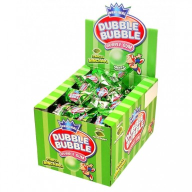 Dubble Bubble gum mint flavor without gluten 150 units.