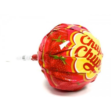 Chupa Chups gigante 800 gr. de rico caramelo de fresa de 35 cm.