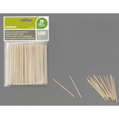 Wooden hygienic sticks 10cm 100u.