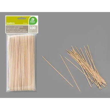 Wooden hygienic sticks 20cm 100u.