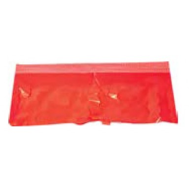 Fleco plastico para fiestas 25 metros rojo.