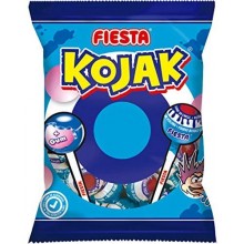 Kojak Fiesta sabor cereza relleno de chicle estuche 100 unidades.