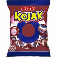 Kojak Fiesta sabor cereza relleno de chicle estuche 100 unidades.