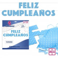 Guirnalda Azul Feliz Cumpleaños