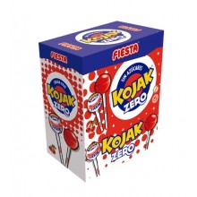 Kojak Fiesta sabor cereza relleno de chicle estuche 100 unidades.