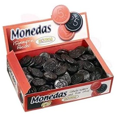 Monedas negras de Roypas caja con 200 unidades.