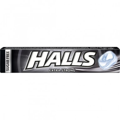 Caramelos halls extra fuerte sin azucar caja con 20 paquetes