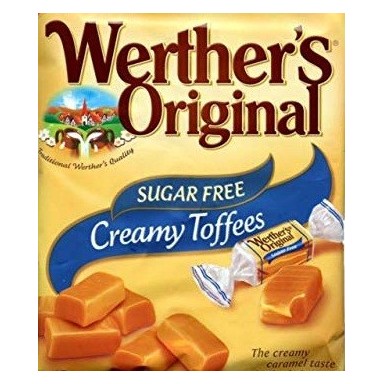 Caramelos Werther's Toffe nata Sin Azúcar bolsa de 1Kg.