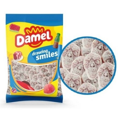 Caramelos de goma Damel Calaveras Rellenas 1kg.