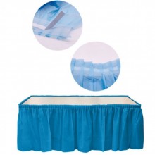 Blue pleated tableskirt