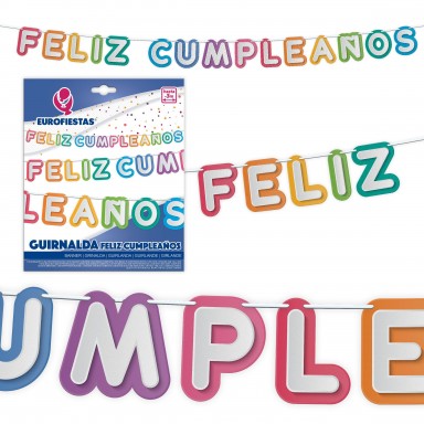 Guirnalda Feliz Cumpleaños Letras 1u.