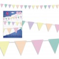 Garland pastel colored pennants 1u.