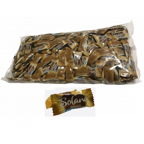 Caramelo solano sabor cappuccino bolsa 330 unidades.