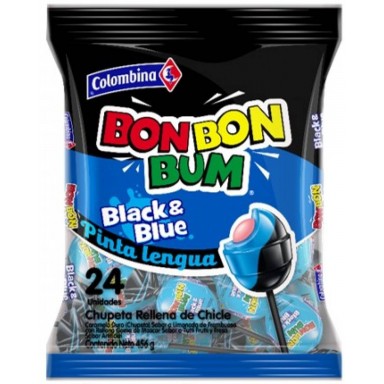 Colombina Bon Bon Bum Black & Blue bag 24u.