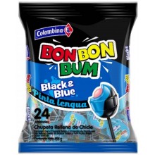 Bon Bon Bum de Colombina caramelo relleno de chicle con palo 100u.