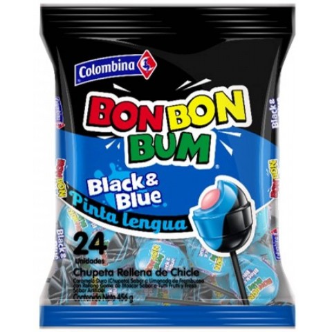 Colombina Bon Bon Bum Black & Blue bag 24u.