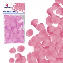 Pink fabric petals 100u.