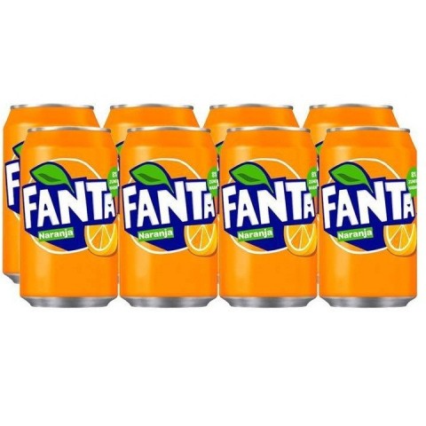 Fanta Naranja lata 33cl pack 8 unidades