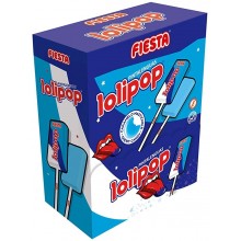 Kojak Fiesta sabor cereza relleno de chicle estuche 100 unidades.