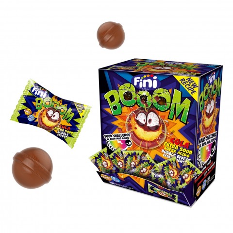 Fini booom caramelo super ácido sabor cola 200 unidades.