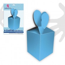 Cajitas para regalo azul 8 unidades