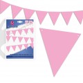 Pink pennants garland 1u.