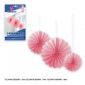 3 pink decorative fan