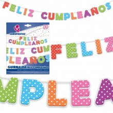 Garland "Feliz cumpleaños" moles 1u.