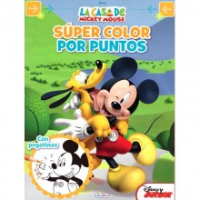 Libro Súper color por puntos Mickey Mouse