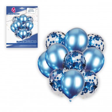 Ramo de Globos Azul con 10 globos